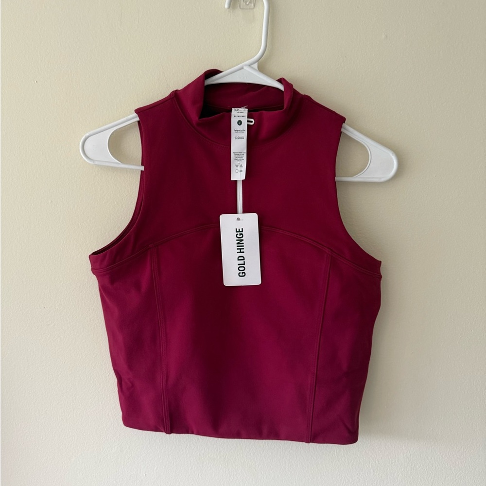 Gold Hinge Day to Night Quarter Zip Top Mulberry